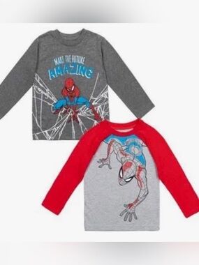 Marvel Kids Boys Long Sleeve T-Shirt Spiderman-- 2x 5T